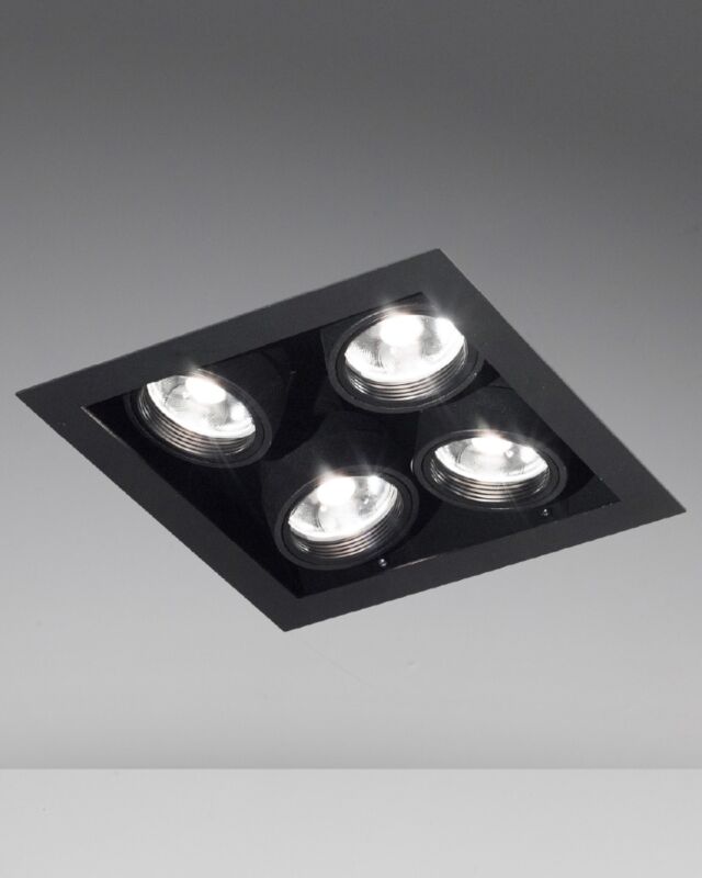KAROL 4

- Cardánico de embutir, disponible en negro y blanco.
- Fabricado en aluminio y acero para máxima durabilidad.
- Cuenta con cuatro luces dicroicas y un sistema ajustable para direccionar la luz según la necesidad.
- Capacidad de giro de 360°, permitiendo una iluminación versátil y precisa.